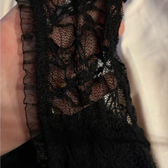 Ardene Black Ruffle Trim Top - Picture 3 of 5